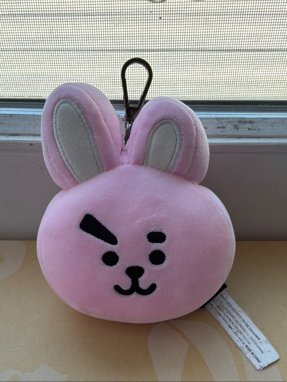 Pink Cooky Plush Keychain Coin Pouch - Kids Accessories